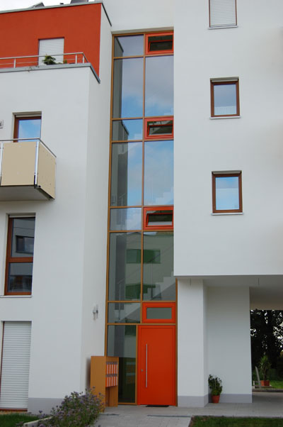 Passivhaus mit hochwärmegedämmter Fassade